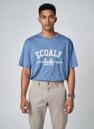 Tricou croială cambrată mâneci scurte albastru ECOALF bărbat