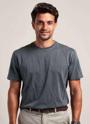 Tricou croială cambrată mâneci scurte gri ECOLE FRANCAISE bărbat