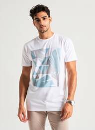 Tricou croială cambrată mâneci scurte alb GARCIA bărbat