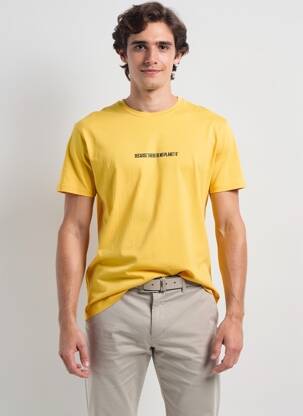 Tricou croială cambrată mâneci scurte galben ECOALF bărbat