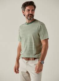Tricou croială cambrată mâneci scurte verde BLEND bărbat