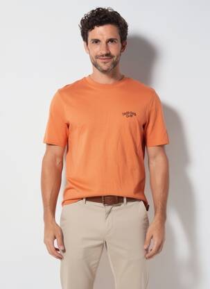 Tricou croială cambrată mâneci scurte portocalie BLEND bărbat