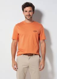 Tricou croială cambrată mâneci scurte portocaliu BLEND bărbat