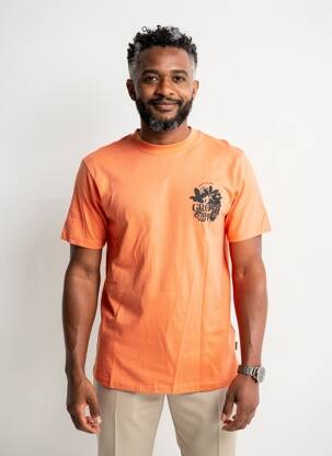 Tricou croială cambrată mâneci scurte portocalie BLEND bărbat