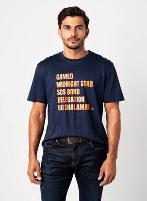 Tricou bio mâneci scurte albastru RAOUL ET MARCELLE bărbat