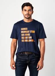 Tricou croială cambrată mâneci scurte albastru RAOUL ET MARCELLE bărbat