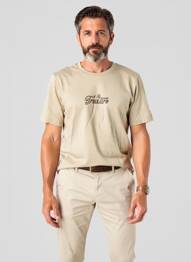 Tricou croială cambrată mâneci scurte bej BLEND bărbat