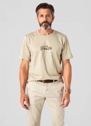 Tricou croială cambrată mâneci scurte bej BLEND bărbat