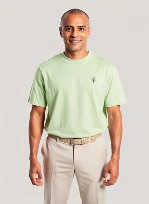 Tricou elasticitate mâneci scurte verde BLEND bărbat