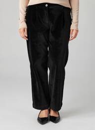 Pantalon drept elasticitate mărime normală negru JULIE GUERLANDE femeie