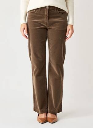 Pantalon drept elasticitate mărime normală maro BRANDTEX femeie