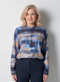 Cămașă țesătură crep mâneci lungi albastru BRANDTEX femeie