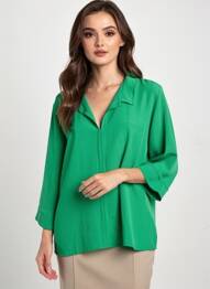 Bluză mâneci lungi mâneci lungi verde ANNA MUR femeie