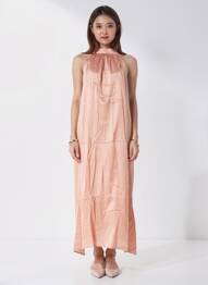 Rochie lungă fără mâneci fără mâneci roz GRACE & MILA femeie