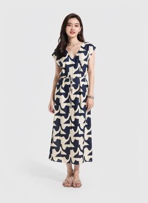 Rochie scurtă fără mâneci fără mâneci albastru GRACE & MILA femeie
