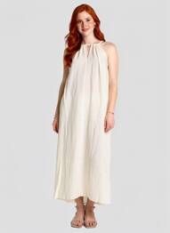 Rochie lungă fără mâneci fără mâneci alb GRACE & MILA femeie