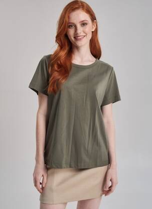 Top mâneci scurte mâneci scurte verde GRACE & MILA femeie