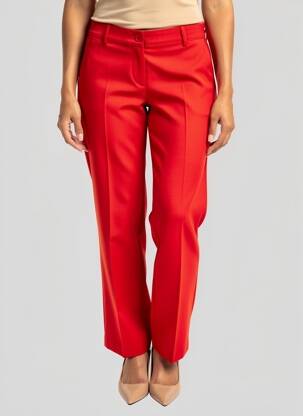 Pantalon drept talie elastică roșu PAKO LITTO femeie