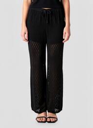Pantalon slim talie elastică negru GRACE & MILA femeie