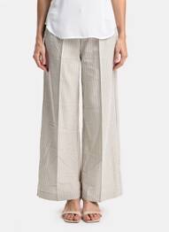 Pantalon evazat talie elastică bej GRACE & MILA femeie
