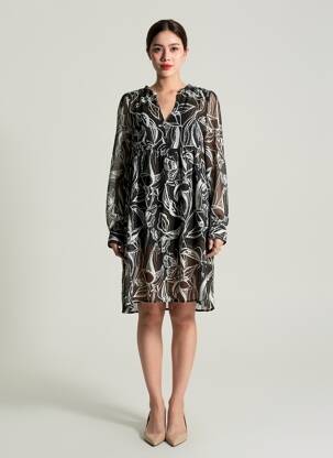 Rochie scurtă mâneci lungi mâneci lungi negru LOLA ESPELETA femeie