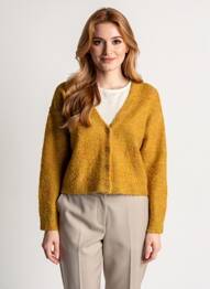 Vestă cu mâneci lungi elasticitate galben SURKANA femeie