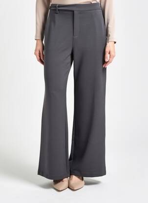 Pantalon larg buzunare mărime normală gri SURKANA femeie