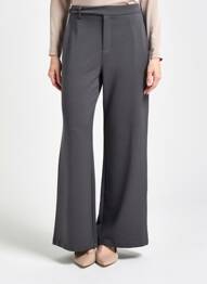 Pantalon larg buzunare mărime normală gri SURKANA femeie