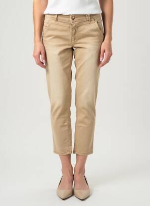 Pantalon 7/8 elasticitate mărime normală bej TIMEZONE femeie