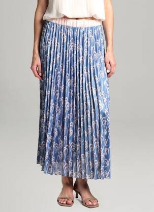 Fustă lungă imprimeu fantezie albastru SCOTCH & SODA femeie