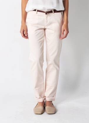 Pantalon chino țesătură poplin mărime normală roz SCOTCH & SODA femeie