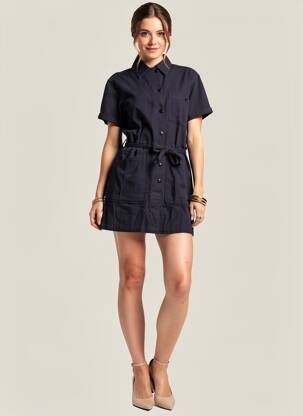 Rochie scurtă mâneci scurte mâneci scurte albastru #127344 femeie