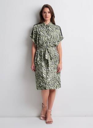 Rochie midi mâneci scurte mâneci scurte verde FREEMAN T.PORTER femeie