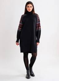 Rochie pulover elasticitate mâneci lungi negru SCOTCH & SODA femeie