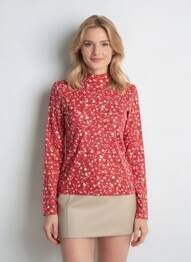Tricou mâneci lungi mâneci lungi roșu SCOTCH & SODA femeie