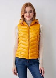 Geacă matlasată buzunare cu glugă galben PEPE JEANS femeie