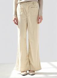 Pantalon evazat elasticitate mărime normală bej COMPAÑIA FANTASTICA femeie