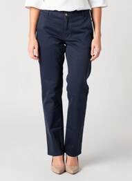 Pantalon chino închidere cu fermoar sub clapetă cu nasturi mărime normală albastru COUTURIST femeie