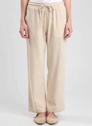 Pantalon drept elasticitate mărime normală bej EMILIE.K femeie
