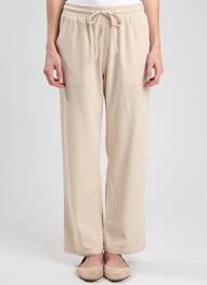 Pantalon drept elasticitate mărime normală bej EMILIE.K femeie