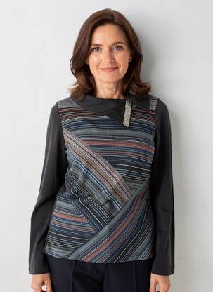 Pulover croială dreaptă mâneci lungi negru S.QUISE femeie