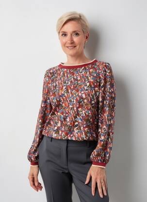 Tricou mâneci lungi mâneci lungi maro ATLANTA femeie