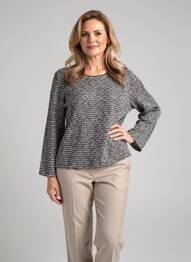 Pulover croială cambrată mâneci lungi gri IMPULSION femeie
