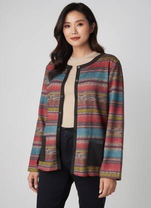 Jachete casual guler rotund negru S.QUISE femeie