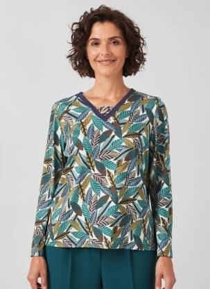 Tricou mâneci lungi mâneci lungi albastru IMPULSION femeie