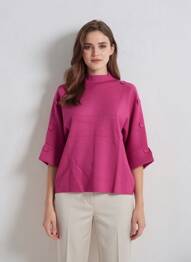 Pulover croială cambrată mâneci 3/4 violet MARINELLO femeie