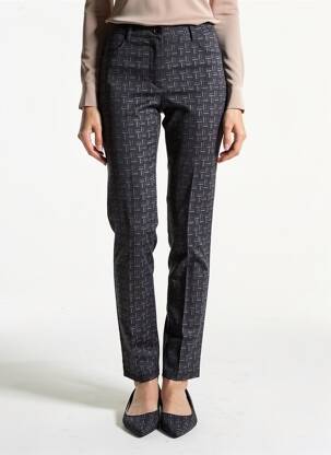Pantalon slim țesătură poplin mărime normală negru WALTRON femeie