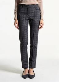 Pantalon slim țesătură poplin mărime normală negru WALTRON femeie