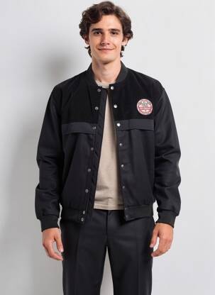 Geacă finisaj interior căptușeală imprimată negru LEE COOPER bărbat
