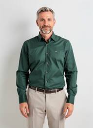 Cămașă cu mâneci lungi croială cambrată verde CARLOS CORDOBA bărbat